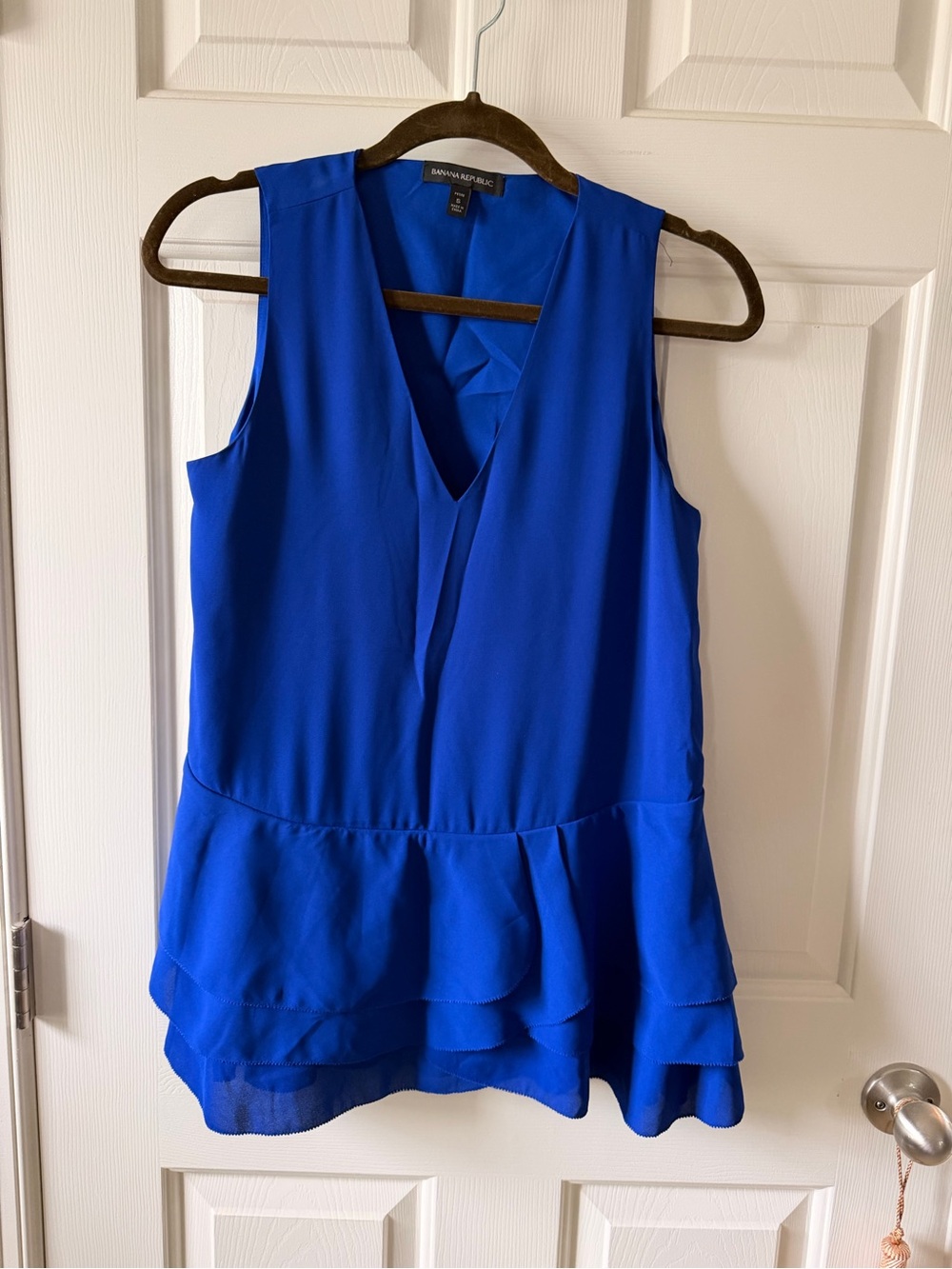 Banana Republic Sleeveless Peplum Camisole - Royal Blue